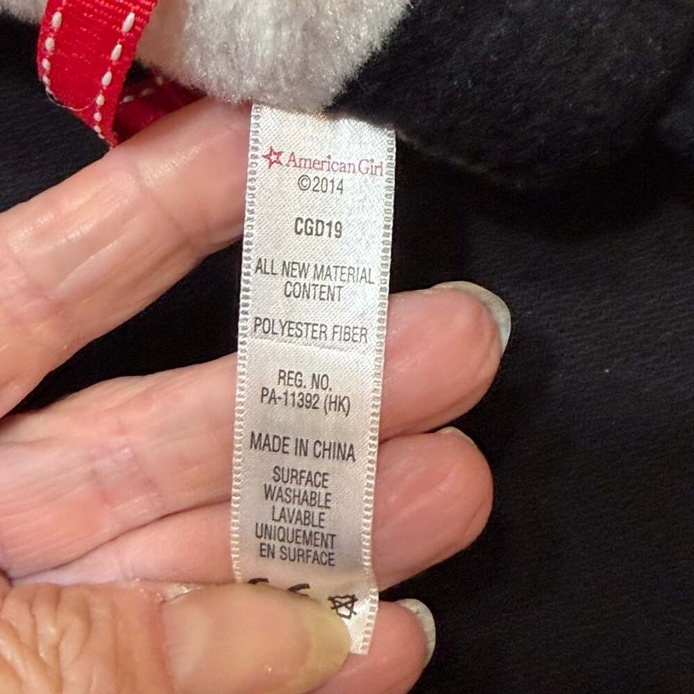 American Girl Bon Bon French Bulldog Plush Dog with Leash 2014 - Picture 6 of 12